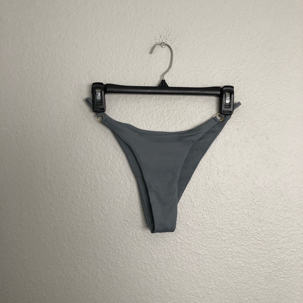 Grey and gold ring cheeky bikini bottoms